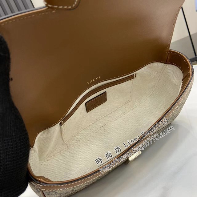 Gucci專櫃古馳最新款Horsebit 1955系列小號手提單肩斜挎女包 jh2759型號：815206